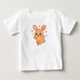 Camiseta De Bebé Ilustración personalizada de animal bebé conejo Su