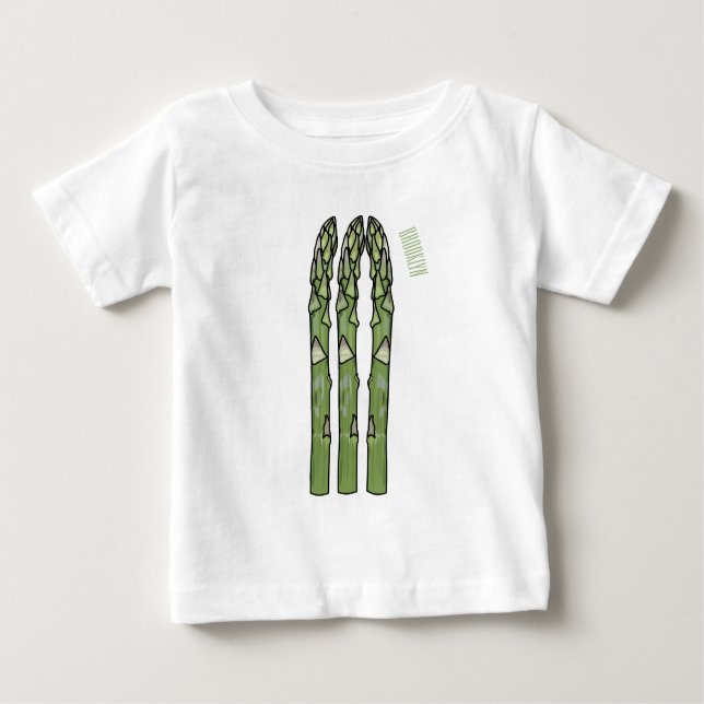 Camiseta De Bebé Ilustracion personalizado Asparagus (Anverso)