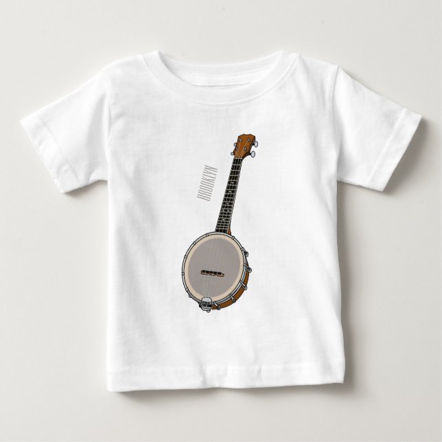 Camiseta De Bebé Ilustracion personalizado Banjo (Anverso)