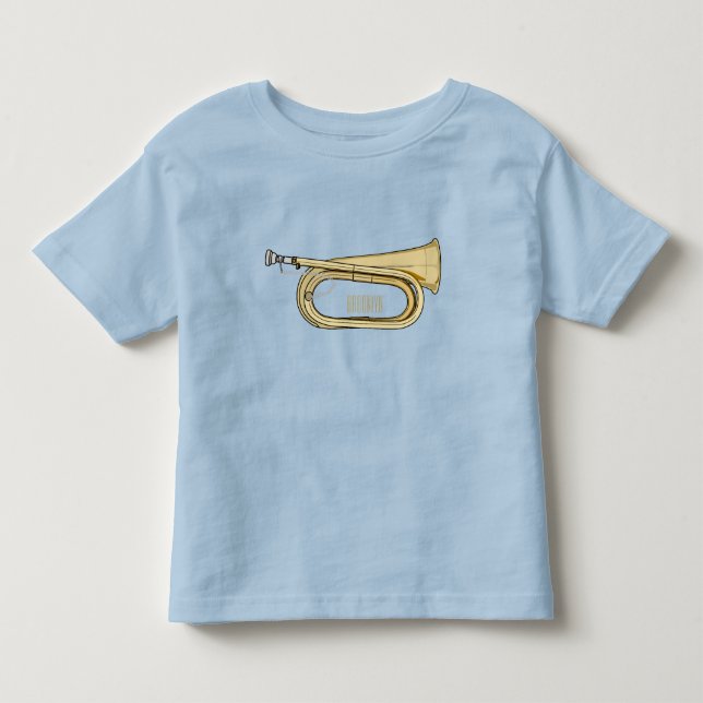 Camiseta De Bebé Ilustracion personalizado Bugle (Anverso)