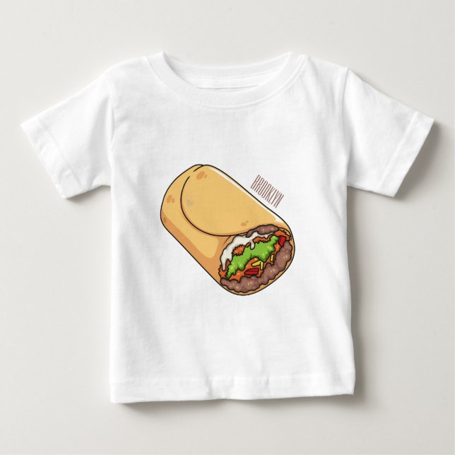 Camiseta De Bebé Ilustracion personalizado Burrito (Anverso)