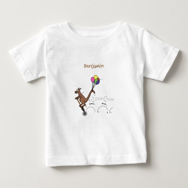 Camiseta De Bebé Ilustracion personalizado canguro del humor austra (Anverso)
