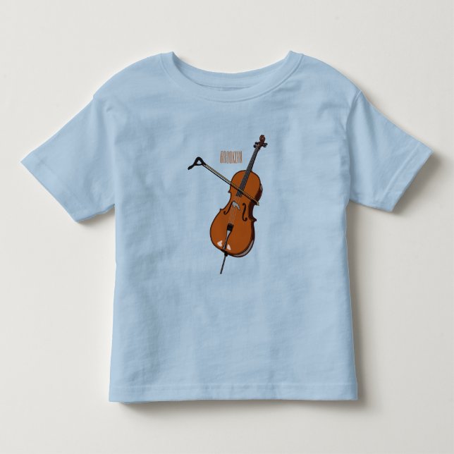 Camiseta De Bebé Ilustracion personalizado Cello (Anverso)