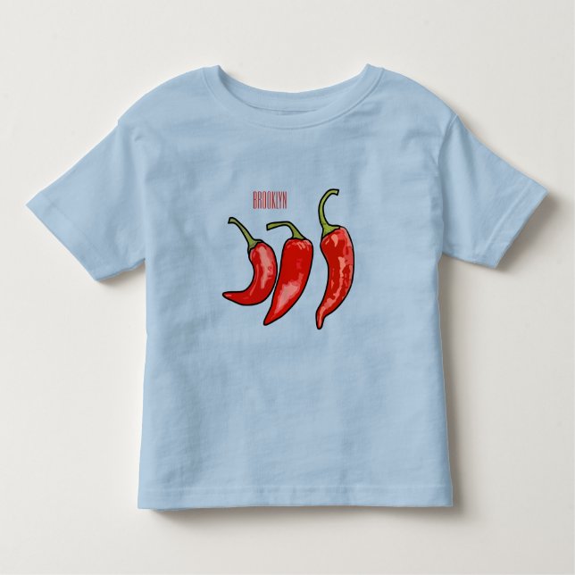 Camiseta De Bebé Ilustracion personalizado Chili (Anverso)