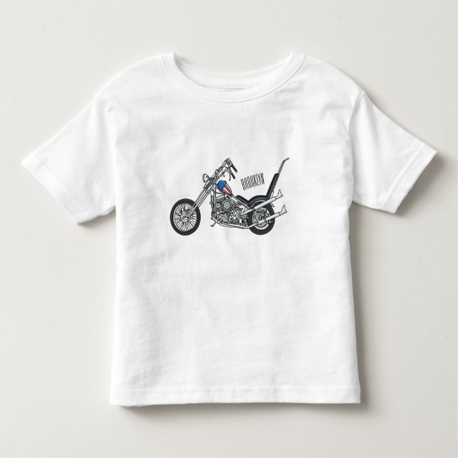 Camiseta De Bebé Ilustracion personalizado Chopper Motorcycle 1950 (Anverso)