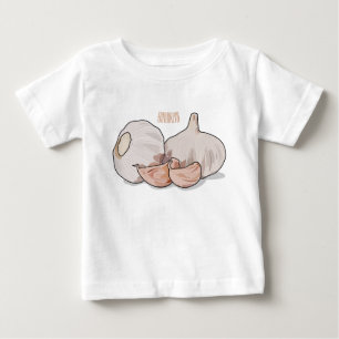 Camiseta De Bebé Ilustracion personalizado de ajo