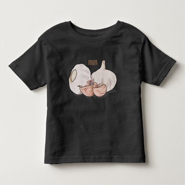Camiseta De Bebé Ilustracion personalizado de ajo (Anverso)