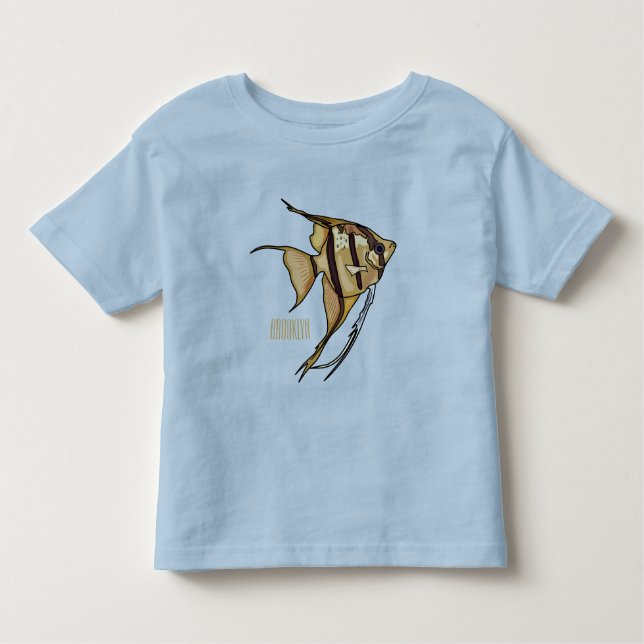 Camiseta De Bebé Ilustracion personalizado de Angelfish (Anverso)