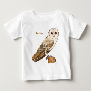 Camiseta De Bebé Ilustracion personalizado de aves de búho de Barn