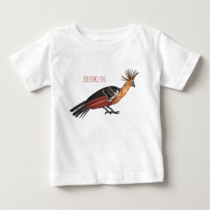 Camiseta De Bebé Ilustracion personalizado de aves de Hoatzin