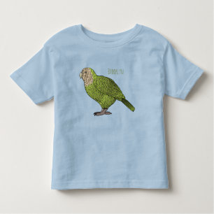 Camiseta De Bebé Ilustracion personalizado de aves Kakapo