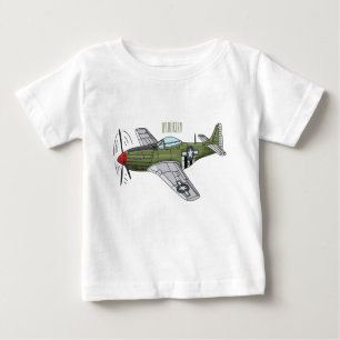 Camiseta De Bebé Ilustracion personalizado de avión militar