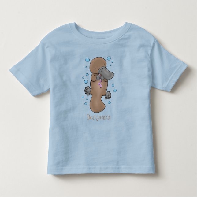 Camiseta De Bebé Ilustracion personalizado de bebé de plaquypus fel (Anverso)