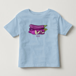 Camiseta De Bebé Ilustracion personalizado de berenjenas