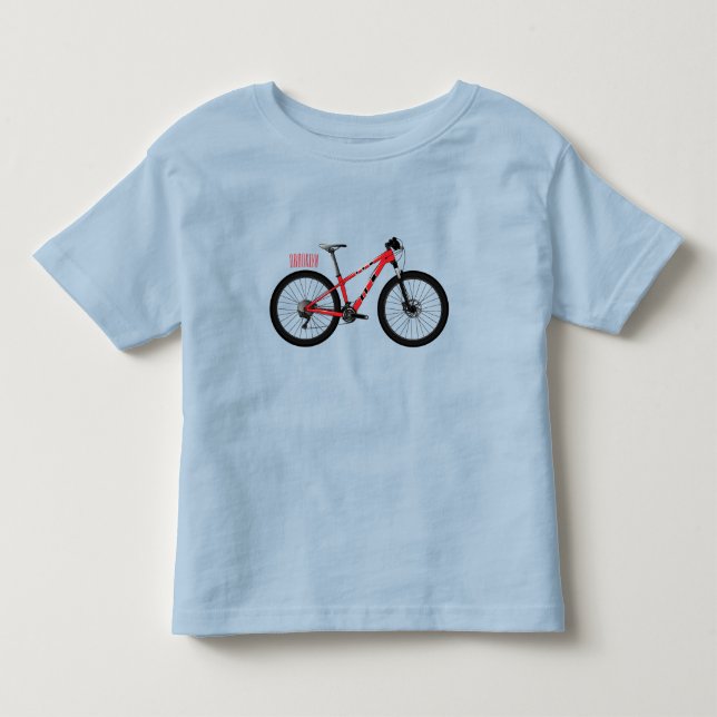 Camiseta De Bebé Ilustracion personalizado de bicicletas (Anverso)