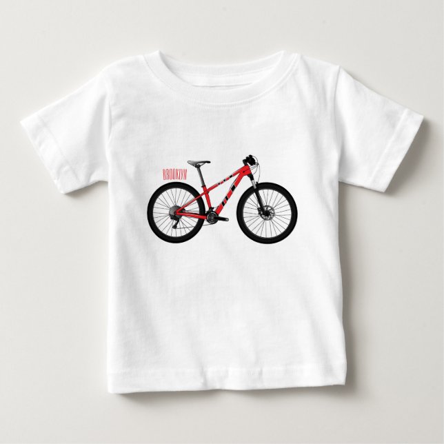 Camiseta De Bebé Ilustracion personalizado de bicicletas (Anverso)