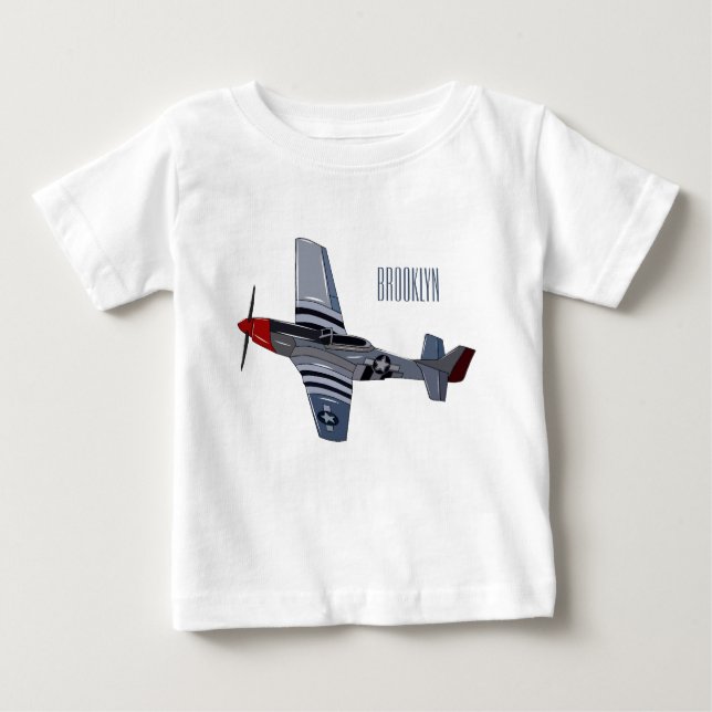 Camiseta De Bebé Ilustracion personalizado de bombarderos (Anverso)