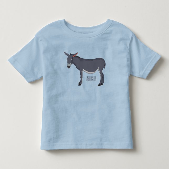 Camiseta De Bebé Ilustracion personalizado de burro (Anverso)