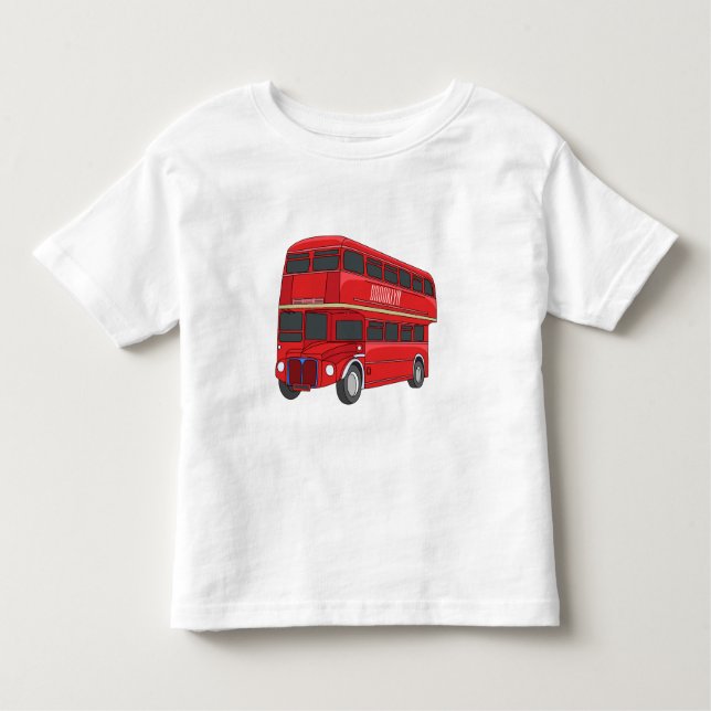 Camiseta De Bebé Ilustracion personalizado de bus de dos pisos (Anverso)