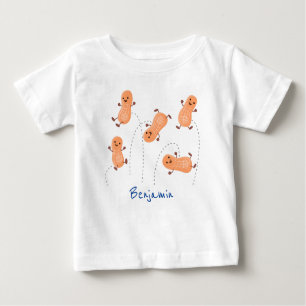 Camiseta De Bebé Ilustracion personalizado de cacahuetes de puenteo