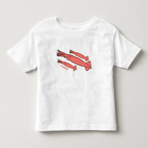 Camiseta De Bebé Ilustracion personalizado de calamar rosa feliz