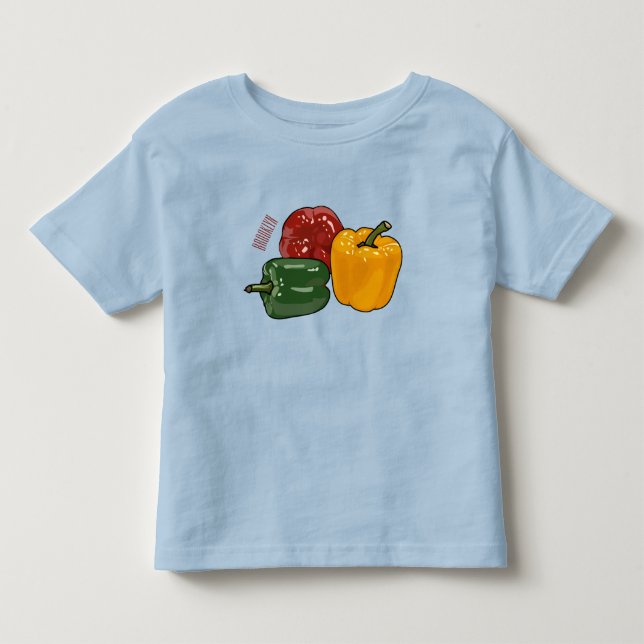 Camiseta De Bebé Ilustracion personalizado de Capsicum (Anverso)