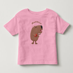 Camiseta De Bebé Ilustracion personalizado de capybara ukulele cant