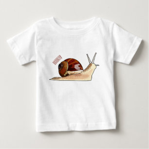 Camiseta De Bebé Ilustracion personalizado de caracoles
