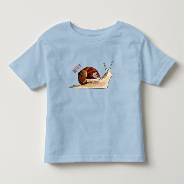 Camiseta De Bebé Ilustracion personalizado de caracoles (Anverso)