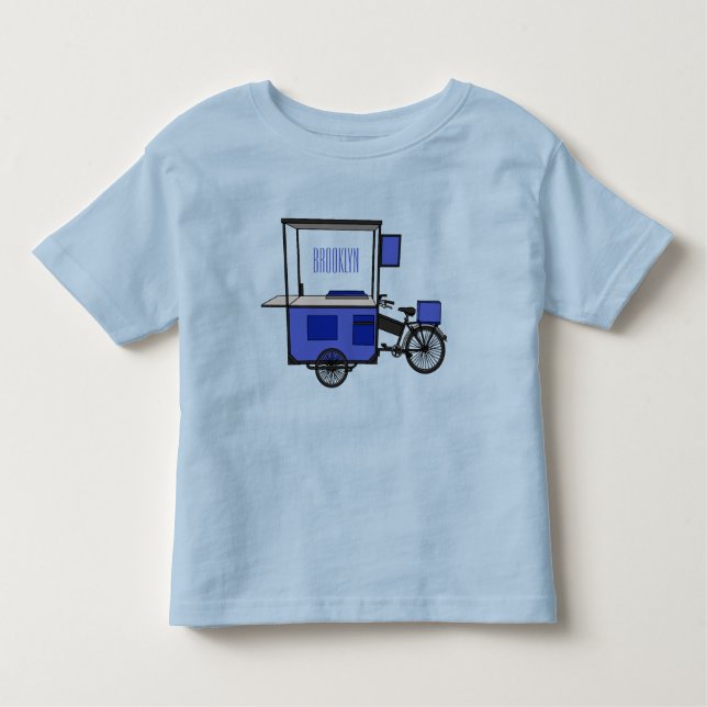 Camiseta De Bebé Ilustracion personalizado de carrito de alimentos (Anverso)
