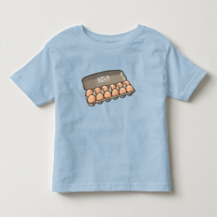 Camiseta De Bebé Ilustracion personalizado de cartón de huevo
