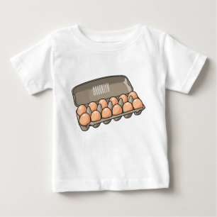 Camiseta De Bebé Ilustracion personalizado de cartón de huevo