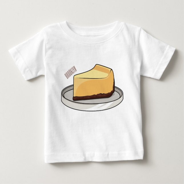 Camiseta De Bebé Ilustracion personalizado de Cheesecake (Anverso)