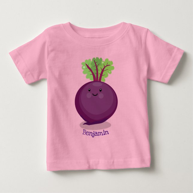 Camiseta De Bebé Ilustracion personalizado de cocina de raíz de rem (Anverso)