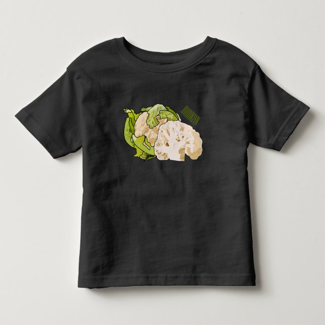 Camiseta De Bebé Ilustracion personalizado de coliflor (Anverso)