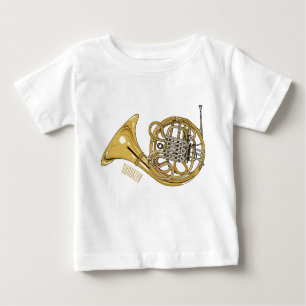 Camiseta De Bebé Ilustracion personalizado de cuerno francés