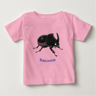Camiseta De Bebé Ilustracion personalizado de escarabajo rinoceront