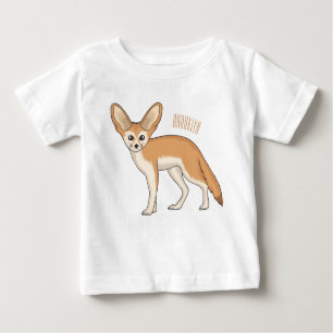 Camiseta De Bebé Ilustracion personalizado de Fennec fox