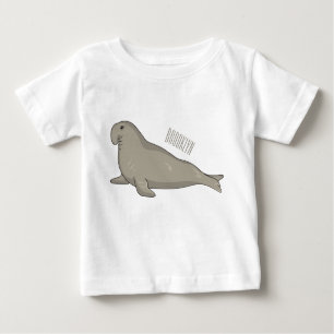 Camiseta De Bebé Ilustracion personalizado de focas elefantes