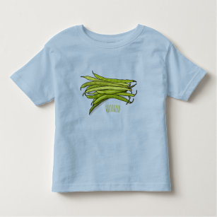 Camiseta De Bebé Ilustracion personalizado de frijol verde
