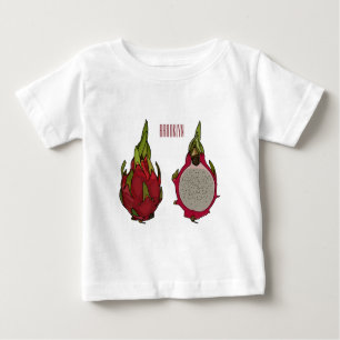 Camiseta De Bebé Ilustracion personalizado de fruta dragón