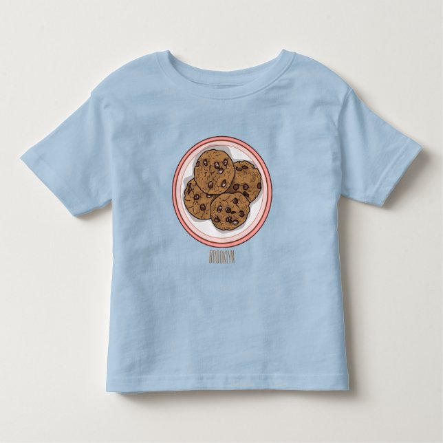Camiseta De Bebé Ilustracion personalizado de galletas de chocolate (Anverso)