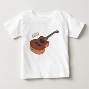 Camiseta De Bebé Ilustracion personalizado de guitarra acústica