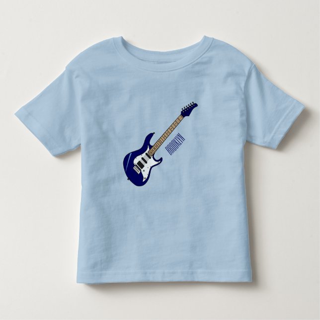 Camiseta De Bebé Ilustracion personalizado de guitarra eléctrica (Anverso)
