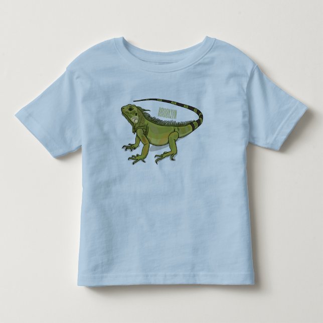 Camiseta De Bebé Ilustracion personalizado de Iguana (Anverso)