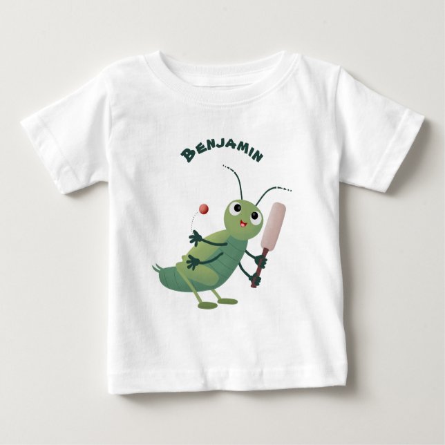 Camiseta De Bebé Ilustracion personalizado de insectos de cricket v (Anverso)
