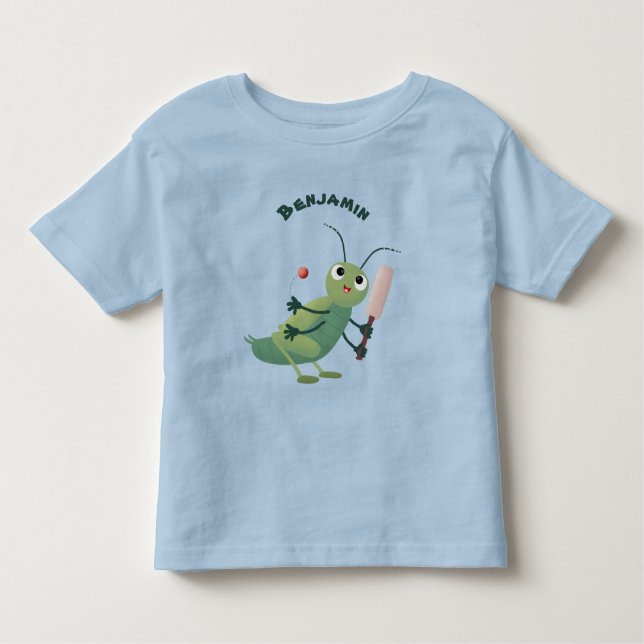 Camiseta De Bebé Ilustracion personalizado de insectos de cricket v (Anverso)