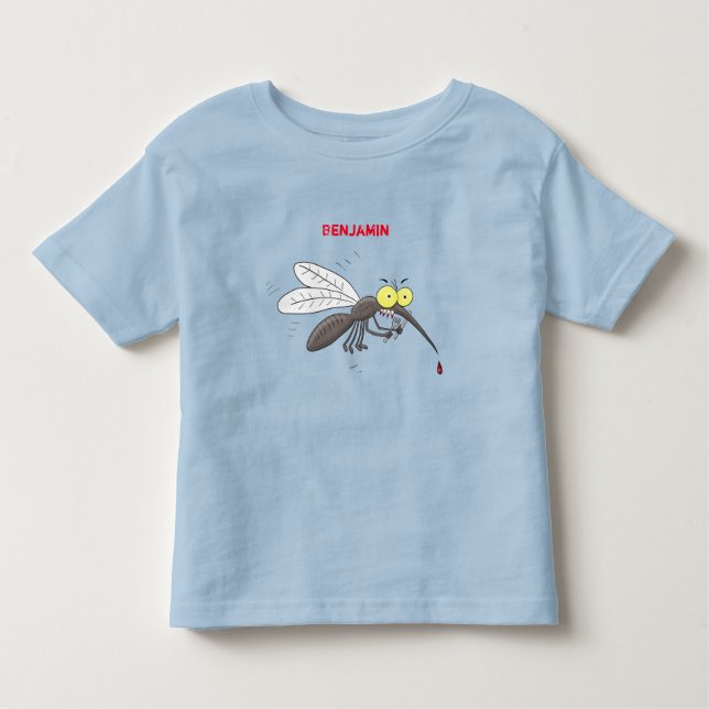 Camiseta De Bebé Ilustracion personalizado de insectos de mosquitos (Anverso)