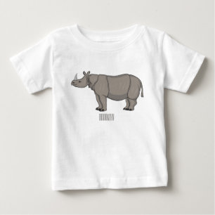 Camiseta De Bebé Ilustracion personalizado de Javan rhinoceros