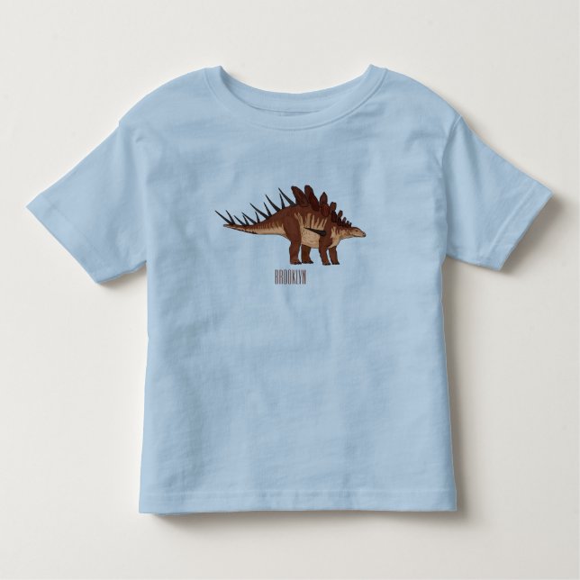 Camiseta De Bebé Ilustracion personalizado de Kentrosaurus (Anverso)
